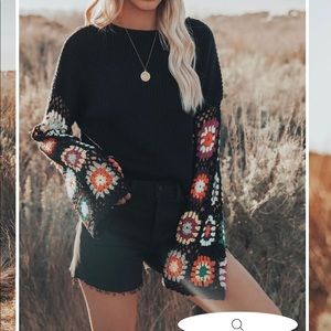 VICI wallflower Crochet Sweater